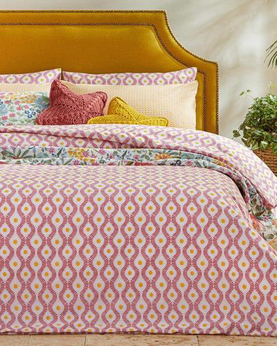 Sunny Side Спално Бельо Двоен Размер, Лесно За Гладене, Розово, 200 X 220 Cm