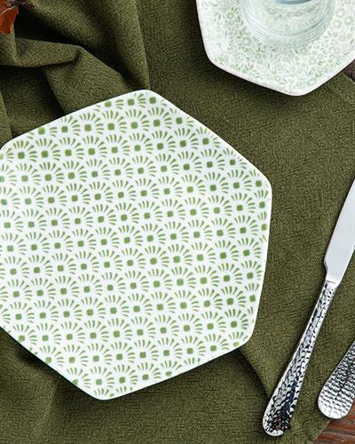 Sunrise Porcelain Dessert Plate 19 cm Green