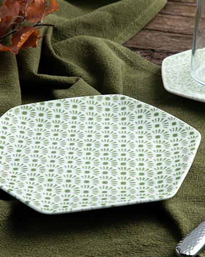 Sunrise Porcelain Dessert Plate 19 cm Green