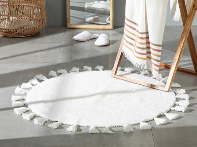 Sunrise Постелка За Баня Памучен, Екру, 90 X 90 Cm