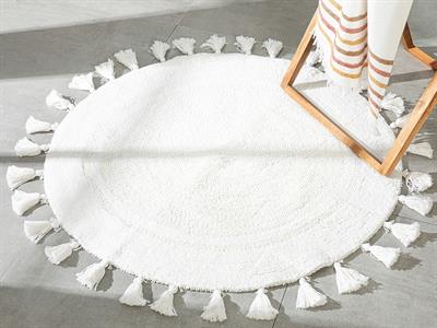 Sunrise Постелка За Баня Памучен, Екру, 90 X 90 Cm