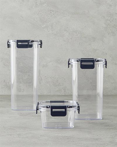 Super Lock Съд За Съхранение 3 бр. Пластмаса 400+1400+17800 мл. Антрацит