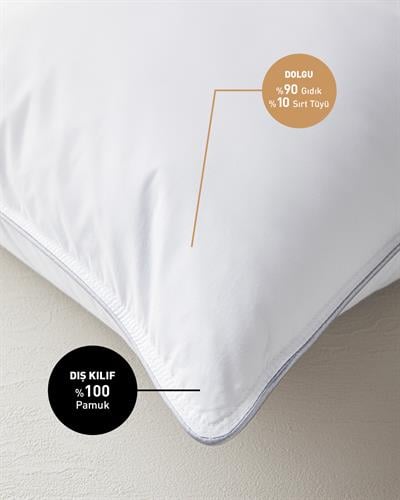 Super Soft Възглавничка Гъши Пух, Бяло, 50 X 70 Cm