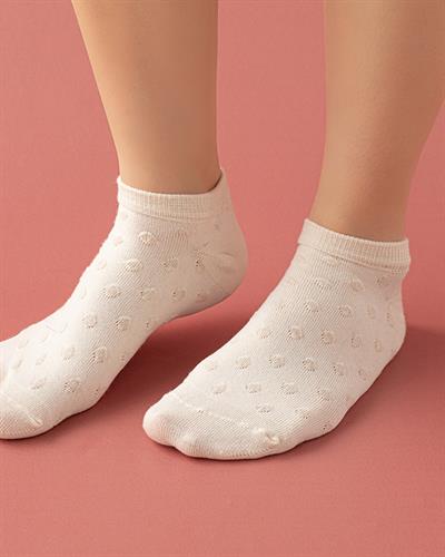 Susan Чорап Дамски 3 Бр., Памучен, Екру-Бяло-Розово, 36-40