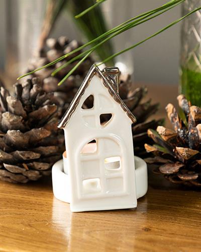 Sweet Home Свещник 6,2X5,3X7,9 см Бял