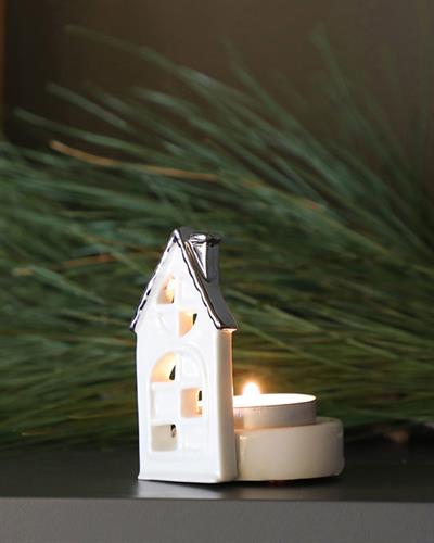 Sweet Home Свещник 6,2X5,3X7,9 см Бял