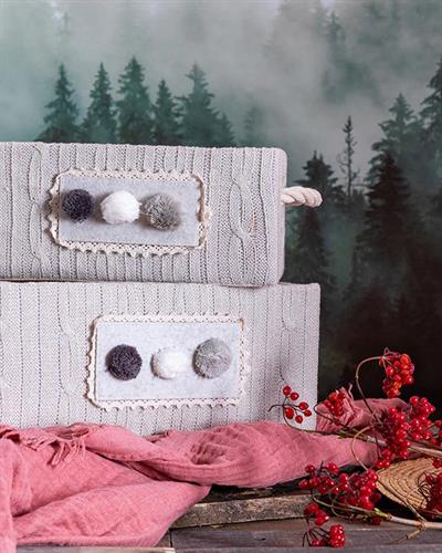 Sweet House Кошница 33x23x14 cm Бял