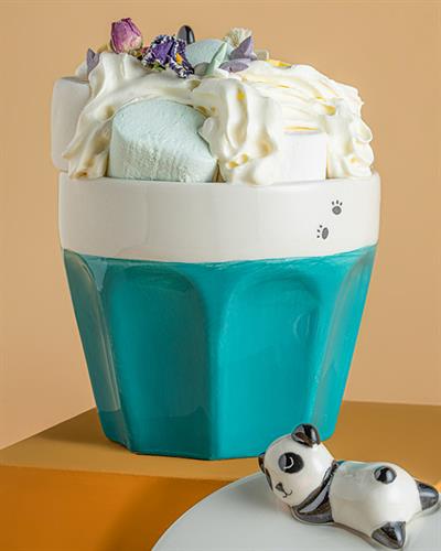 Sweet Panda Чаша С Капак И Лъжица, Dolomit, Тюркоаз, 340 Ml