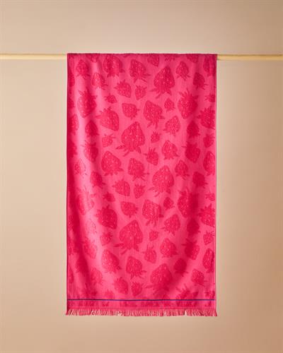 Sweet Strawberry Кърпа За Плаж Памучен 70x140 см Цикламен