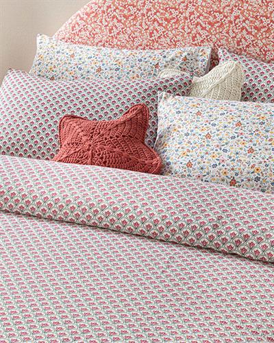 Sweet Tulips Пике Единичен Размер, Отпечатан, Тъмно Розово, 150 X 220 Cm