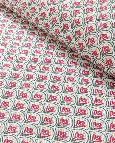 Sweet Tulips Пике Единичен Размер, Отпечатан, Тъмно Розово, 150 X 220 Cm