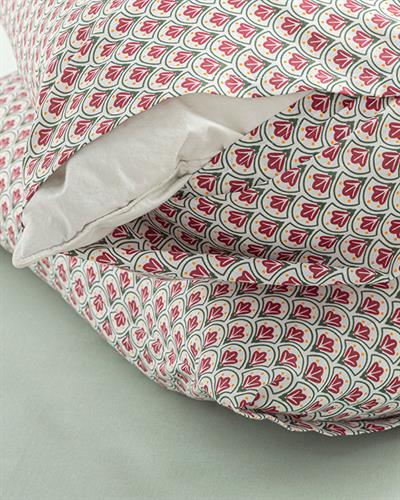 Sweet Tulips Кълъфка За Възглавница 2Бр., Лесно За Гладене, Тъмно Розово, 50 X 70 Cm