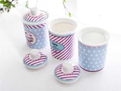 Sweeth Delight КУТИЯ ЗА СЪХРАНЕНИЕ 3 бр. Bone China . Blue.