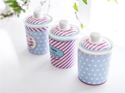 Sweeth Delight КУТИЯ ЗА СЪХРАНЕНИЕ 3 бр. Bone China . Blue.