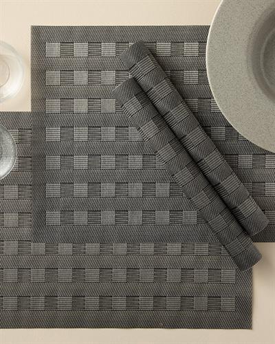 Sylvie Подложки За Хранене 4 бр. Pvc 30x45 см Антрацит