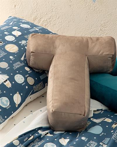 T Decorative Cushion 39x34 cm Beige