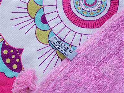 Tac ПЛАЖНА ХАВЛИЯ Кръгла Отпечатано 150 cm Light Pink,