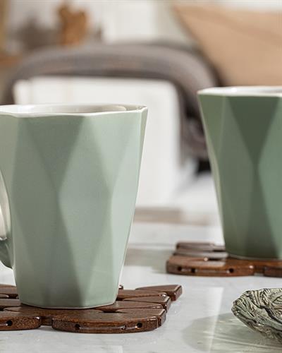 Talia Чаша 2Бр., New Bone, Светло Зелено-Тъмно Зелено, 260 Ml