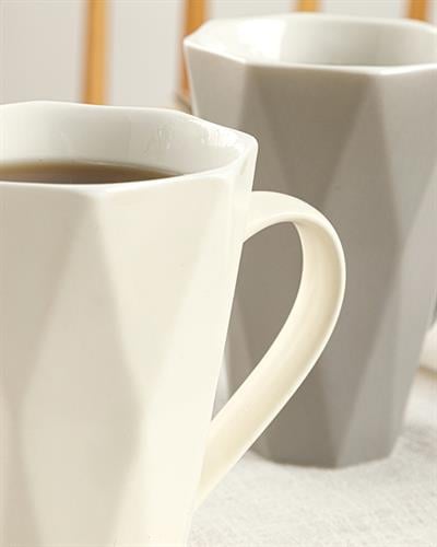 Talia New Bone 2 Set Cup 350 ml White-Gray