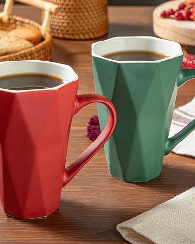 Talia Чаша 2 бр. New Bone 350 мл.. Червен - Зелен