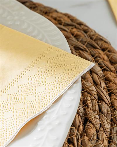 Tangerine Хартийни Салфетки 20 Бр., Хартия, Кремово, 33 X 33 Cm