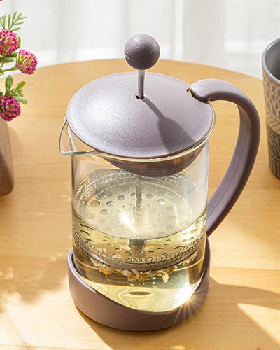 Tapis Френч Прес Borosilkat Стъкло, Тъмно Розово, 800 Ml