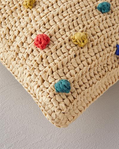 Tara Декоративна Възглавница Рафия 30x50 см Натурален