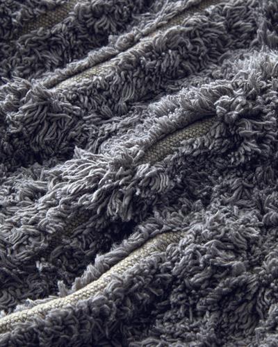 Tassel Check Постелка За Баня С пискюли Памучен 50x80 см Сив