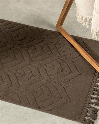 Tasseled Кърпа За Крака Жакардов 50x70 см Кафяв