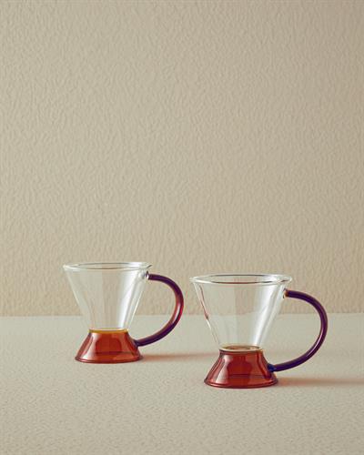 Tasty Чаша 2 бр. Боросиликатно стъкло 190 мл Кехлибар