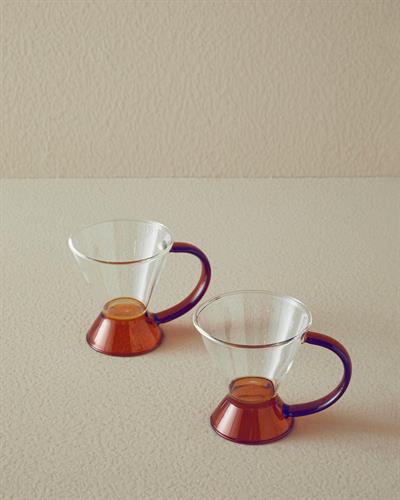 Tasty Чаша 2 бр. Боросиликатно стъкло 190 мл Кехлибар