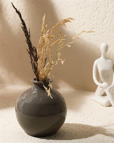 Teaser Ваза Каменна керамика 7,6x 7,6x 8,6 см Сив