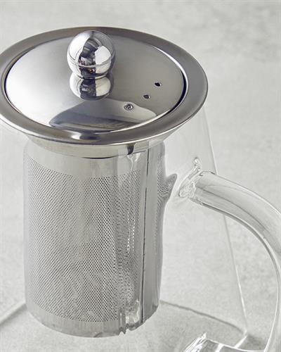 Teko Borosilicate Glass with Strainer Pot 750 ml Transparent