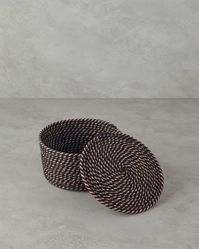 Terra Кутия За Съхранение 22x10 см Натурален - Черен