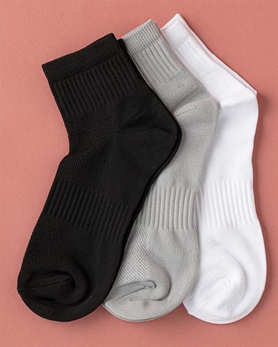 Tery Спортни Чорапи Дамски 3 Бр., Черно-Бяло-Сиво, 36-40