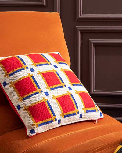 Tesselation Трикотаж 55x55 cm Ekru-Red