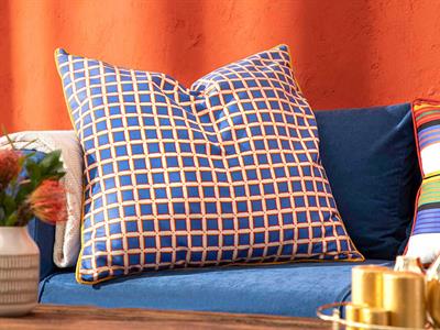 Tesselation Голяма Декоративна Възглавница С щампа 70x70 см Морскосин