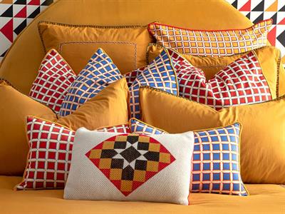 Tesselation Голяма Декоративна Възглавница С щампа 70x70 см Жълт