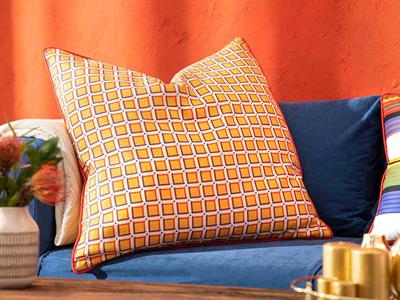 Tesselation Голяма Декоративна Възглавница С щампа 70x70 см Жълт