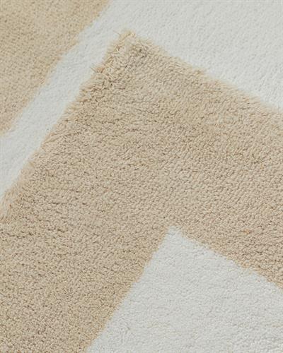 Tetra Cotton Bath Mat Set 60x90+40x60 Beige - Ecru