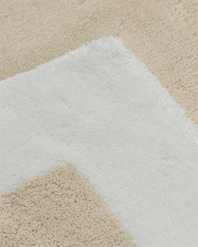 Tetra Постелка За Баня Ко Памучен, Екрю-Бежов, 60 X 90+40 X 60