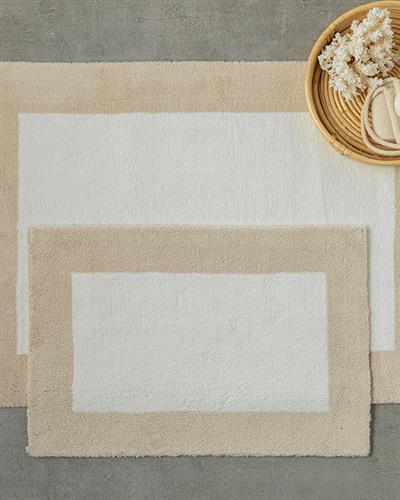 Tetra Cotton Bath Mat Set 60x90+40x60 Beige - Ecru