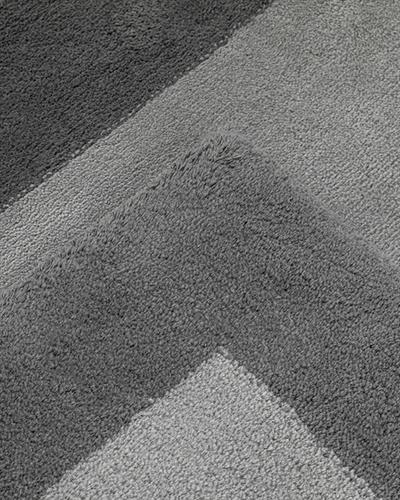 Tetra Постелка За Баня Ко Памучен, Сиво-Тъмно Сиво, 60 X 90+40 X 60