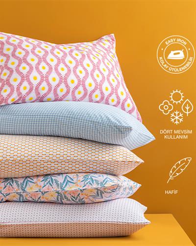 Tetrad Кълъфка За Възглавница 2Бр., Лесно За Гладене, Светло Розово,, 50 X 70 Cm