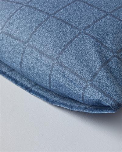 Textured Check Калъфка За Възглавница 2 бр. Лесно за гладене 50x70 см Морскосин