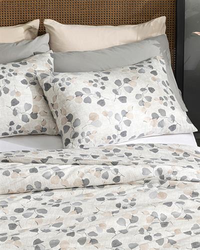 Textured Ivy Спално Бельо Компле King Size, Креп, Бежово, 240 X 220 Cm