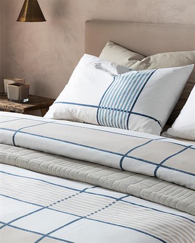 Textured Lines Спално Бельо Компле Единичен Размер, Лесно За Гладене, Бежово, 160 X 220 Cm