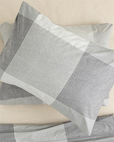 Textured Plaid Калъфка За Възглавница 2 бр. Памучен 50x70 см Сив