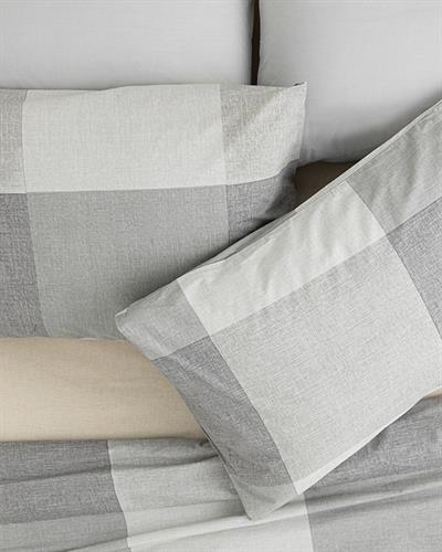 Textured Plaid Калъфка За Възглавница 2 бр. Памучен 50x70 см Сив