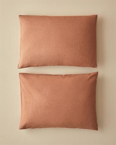 Textured Plain Калъфка За Възглавница 2 бр. Лесно за гладене 50x70 см Теракота